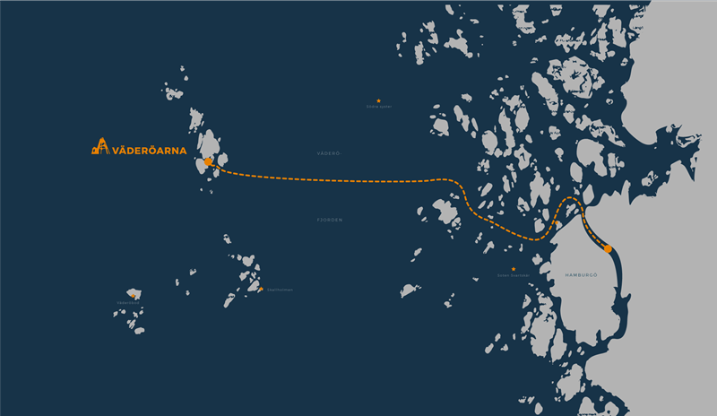 Karta på båt till Väderöarna.